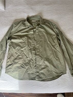 Calvin Klein Jeans Olive Green Casual Button-Down Shirt